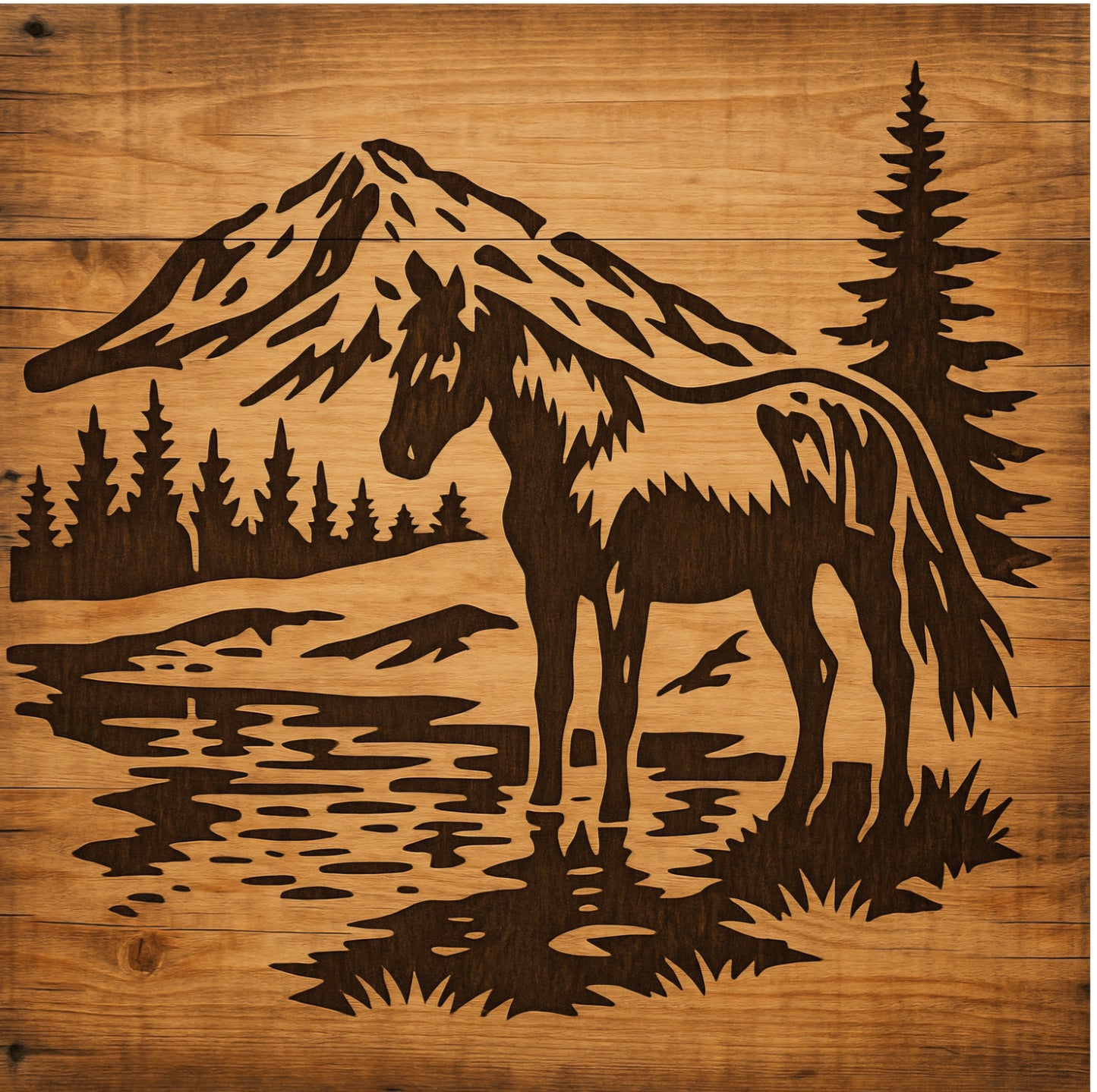 Horse in the mountains