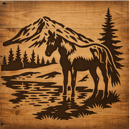 Horse in the mountains